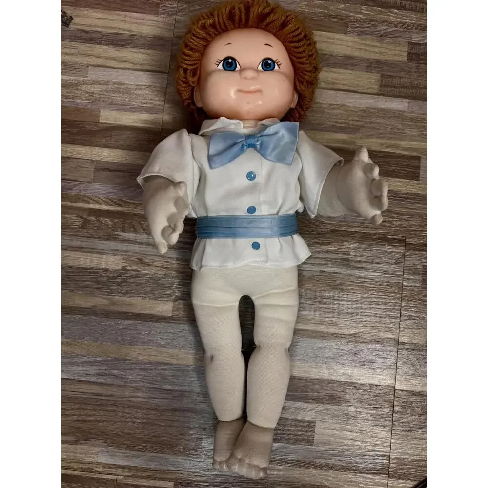 vintage cabbage patch‎ boy kawaii doll blue eyes yarn hair 16in